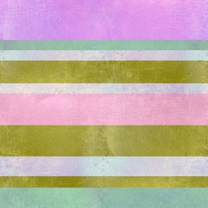 Doodle Bugs Satin Stripe Horizontal: Green and Pink 
