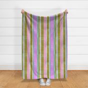 Doodle Bugs Satin Stripe Vertical: Lilac and Pink 