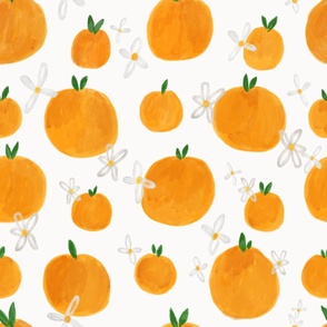 Oranges Field JUMBO Clementines Hand painted 