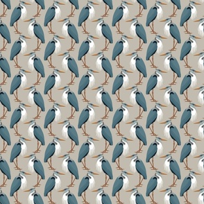 Simply Small  Herons on Grey