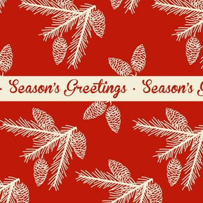 Pine sprays ~ Season's Greetings