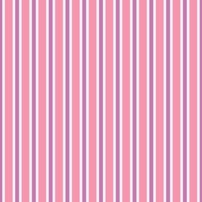 candy stripes, stripy coordinate, dusty pink, plum, purple, small scale