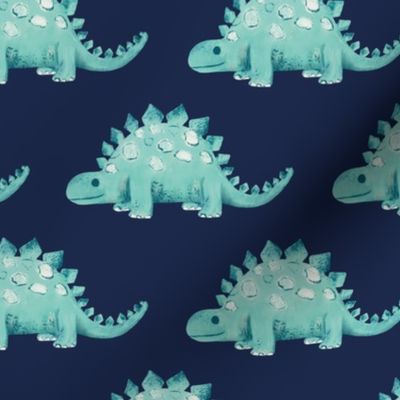 Dinosaur Stegosaurus (on Blue)