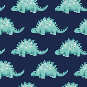 Dinosaur Stegosaurus (on Blue)