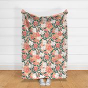 Dogwood Peach Floral - Large Scale