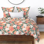 Dogwood Peach Floral - Large Scale