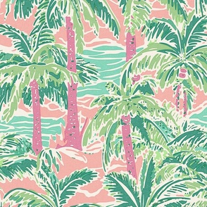 Island Tropical Palm Trees Vintage Southern Decor
