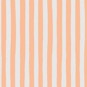 Hand Drawn Peach Fuzz Vertical Summer Stripes Medium