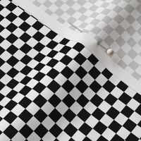 Black and White Checkered Squares XS Extra Small