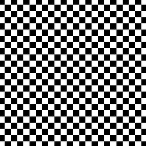 Black and White Checkered Squares XS Extra Small