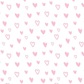 Cute Modern Hearts | Pink White