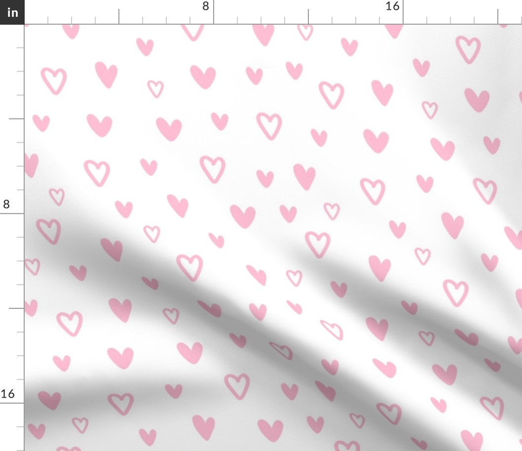 Cute Modern Hearts | Pink White