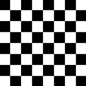 Black and White Checkered Squares Large