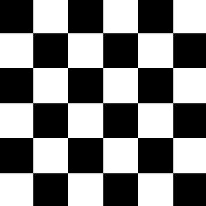 Black and White Checkered Squares XL Extra Large 