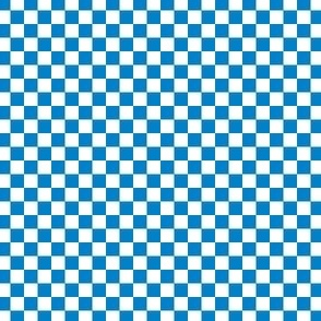 Blue and White Checkered Squares XS Extra Small