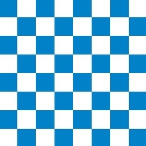 Blue and White Checkered Squares Large