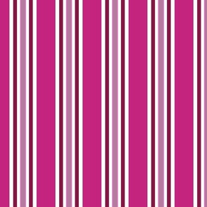 Tropical Paradise Magenta & Pink Vertical Stripe Co-ordinate Romantic Vertical