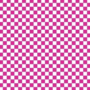 Pink and White Checkered Squares XS Extra Small