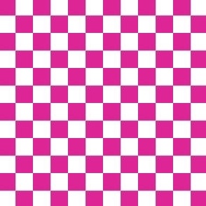 Pink and White Checkered Squares Medium