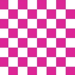 Pink and White Checkered Squares Large