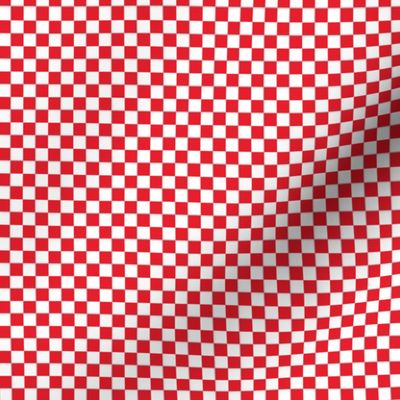 Red and White Checkered Squares XS Extra Small