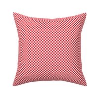 Red and White Checkered Squares XS Extra Small