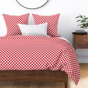Red and White Checkered Squares XL Extra Large 