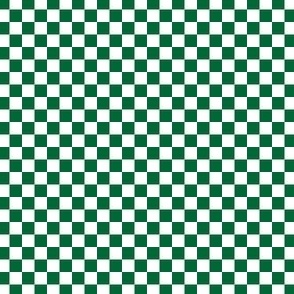 Green and White Checkered Squares XS Extra Small
