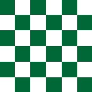 Green and White Checkered Squares XL Extra Large 