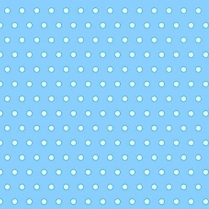 Sweet Ditsy Polka Dots - SMALL - Pastel Candy Turquoise Blue