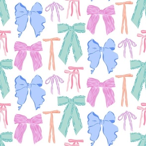 Bows in pastel colors