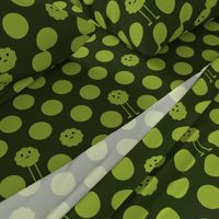 Monster Polka Dots - Olive - Large