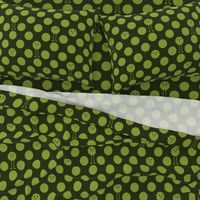 Monster Polka Dots - Olive - Large