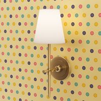 Sweet Ditsy Polka Dots - LARGE - Pastel Candy Multi Baby Pink Yellow & Blue