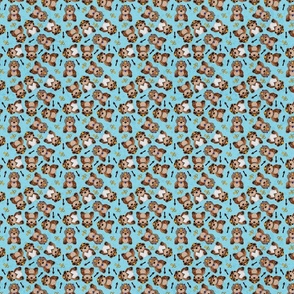 Egyptian Teddy Bears Scatter Medium - Light Blue