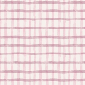 Watercolor lines in soft pink-hand painted