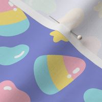 Easter Candies on Periwinkle (Large Scale)