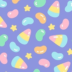 Easter Candies on Periwinkle (Large Scale)