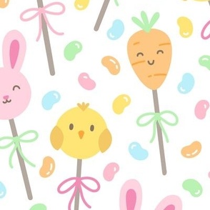 Easter Cake Pops on White (Large Scale)