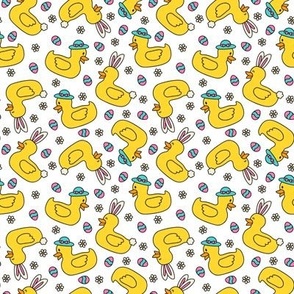 Easter Rubber Ducks on White (Small Scale)