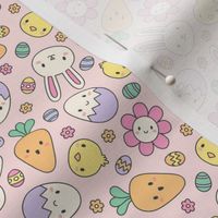 Kawaii Easter on Pink (Small Scale)