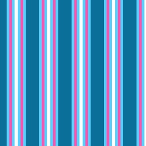 Tropical Turquoise Teal Pink Vertical Striped Coordinate Bold Vintage Contemporary