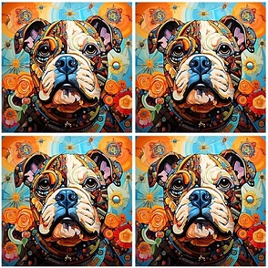 English Bulldog Abstract 