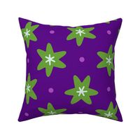 Stars & Dots // large print // Seaweed Serenade Stars on Plum Pearl