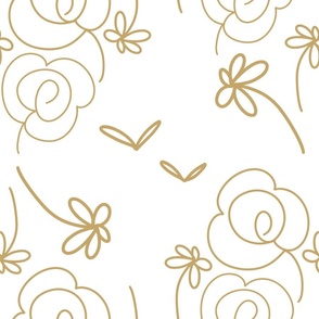 Hand Drawn Roses Floral Pattern