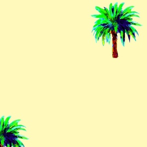 Palm tree on tan background