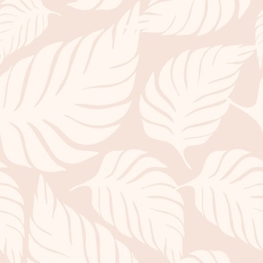 Tropical Leaves - 3149 large - Creamy Light Blush