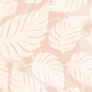 Tropical Leaves - 3150 jumbo - creamy peach