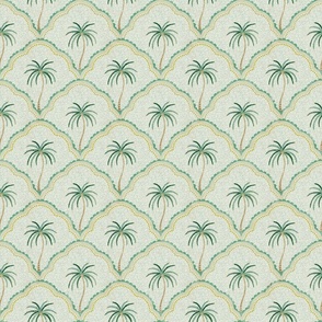 Antique Indian Palm (2) - Green & Natural 