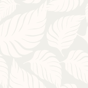 Tropical Leaves - 3152 jumbo - Light Cream